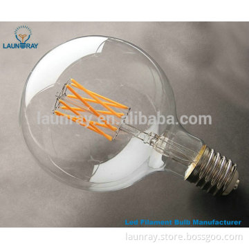 G80 G90 G125 LED Filament Bulb 6W Global Lamp Warm Light